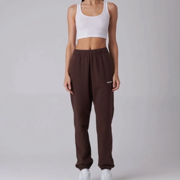 Talentless chocolate brown sweatpants jogger medium heavyweight premium cotton - Picture 7 of 7